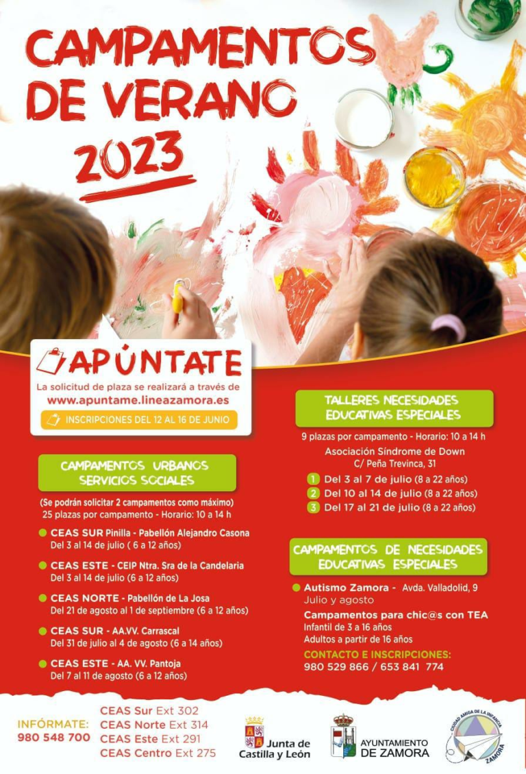 ¡Apúntante ya! Campamento de Verano 2023