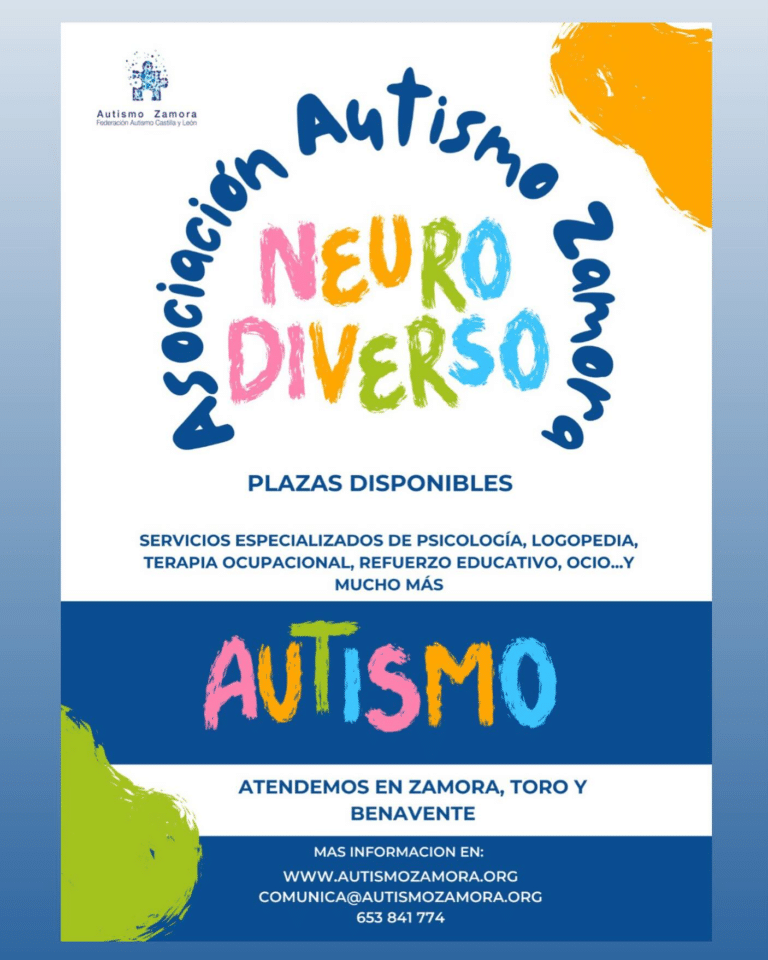 ¡Nuevas plazas disponibles en la Asociación de Autismo Zamora!
