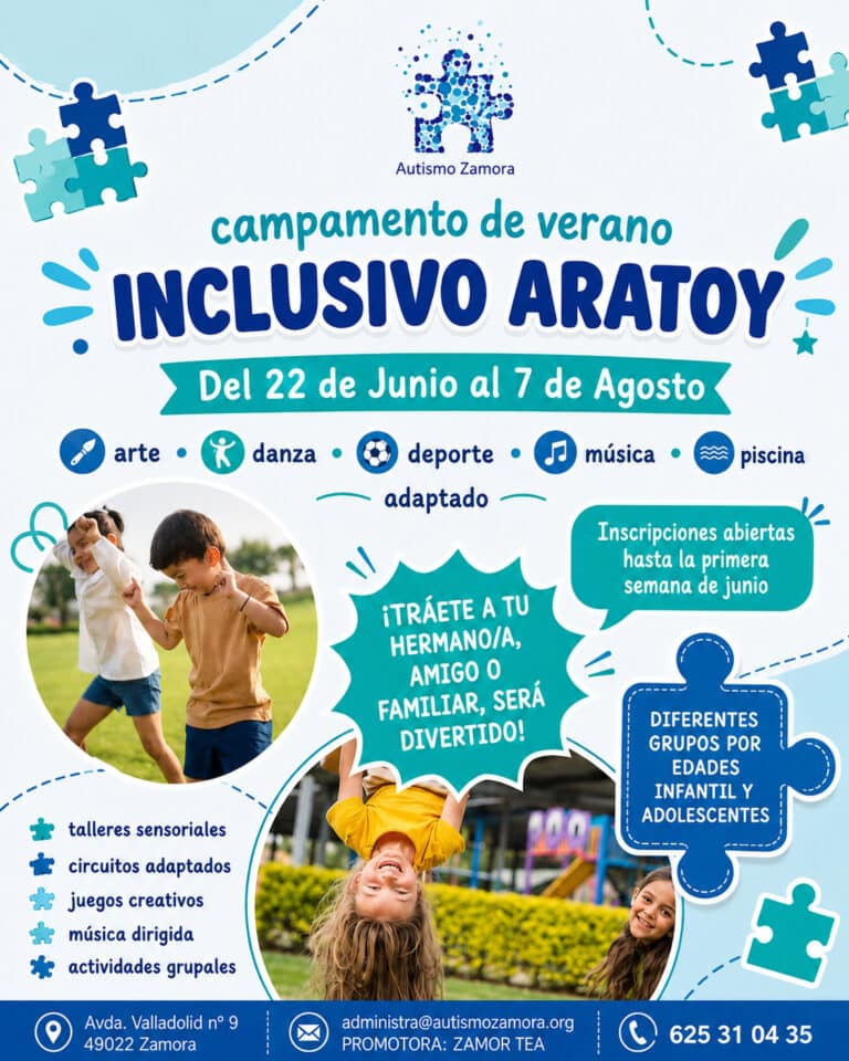 Autismo Zamora abre las inscripciones para el Campamento de Verano Inclusivo ARATOY